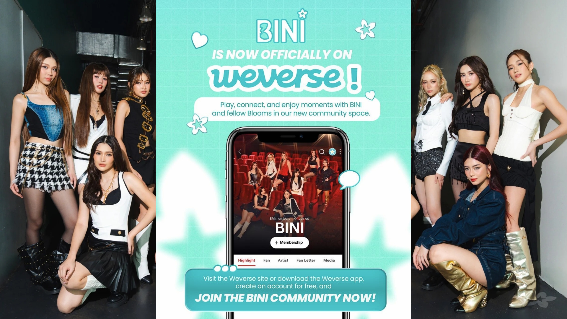 BINI now on Weverse
