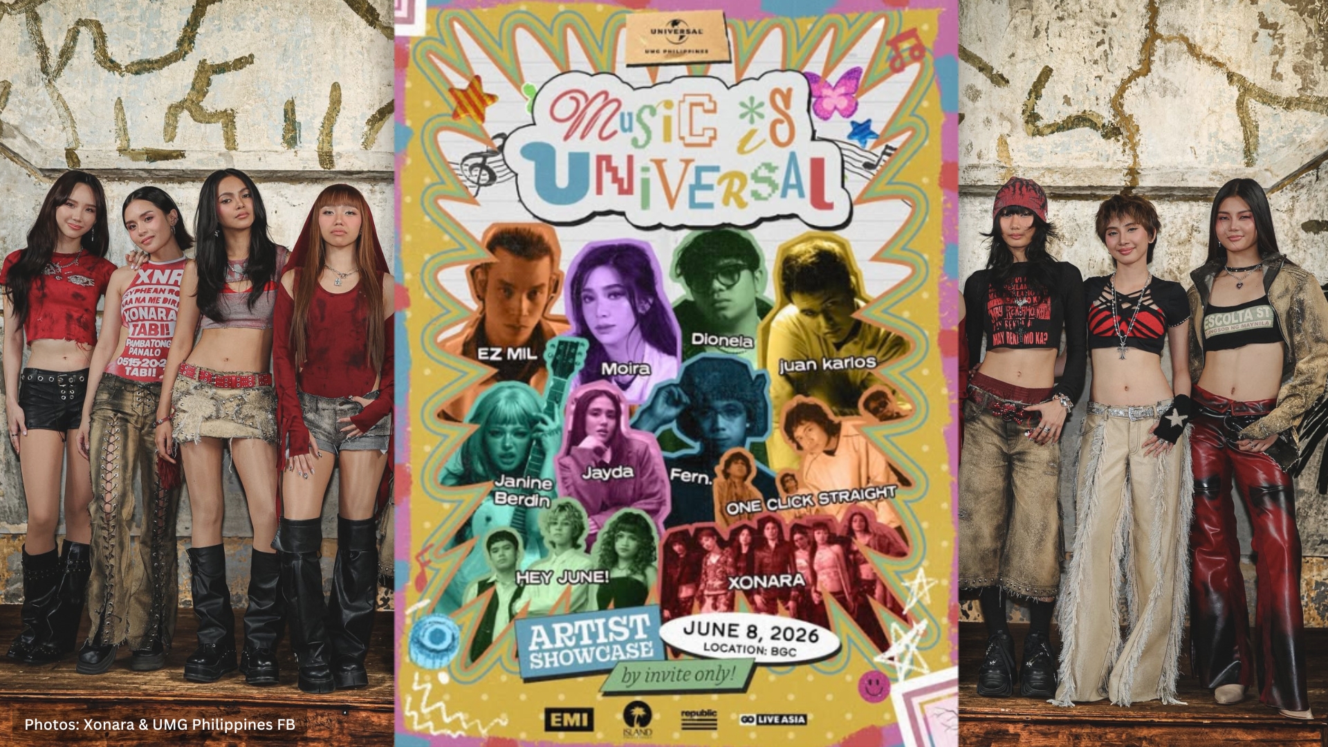 XONARA Joins UMG Philippines' Music is Universal with Ez Mil, Moira, Dionela, Juan Karlos and more