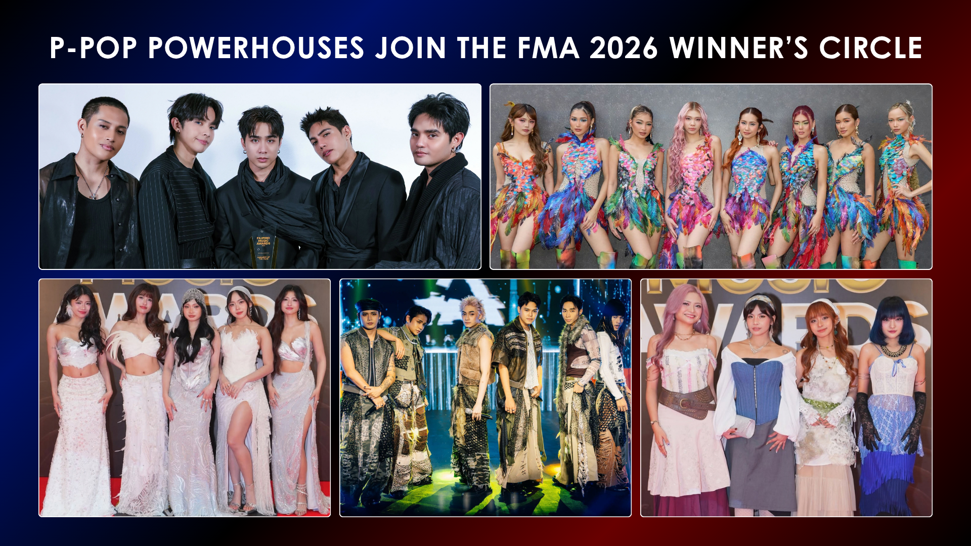 SB19, BINI, ALAMAT, VVINK & KAIA Put P-Pop in the Filipino Music Awards 2026 Winner’s Circle - PoppinPH